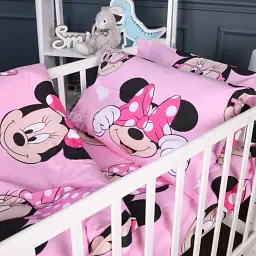Комплект дитячої постільної білизни MirSon Бязь Kids Time 17-0666 Pink Minnie 160x 220 см рожевий (2200010117387) - мініатюра 4