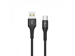Кабель SkyDolphin S05V TPE Frost Line USB - microUSB 1м, Black (USB-000553)