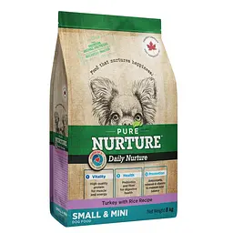 Сухий корм для собак малих та дрібних порід Pure Nurture Daily Power of 3 Turkey with Rice з індичкою та рисом 8 кг