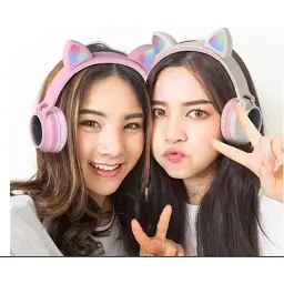 Навушники з мікрофоном Hoco W27 Cat Ear Grey - мініатюра 6