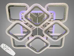 Стельова LED-люстра з диммером та кольоровим підсвічуванням Diasha S2406/4+4HR LED 3color dimmer