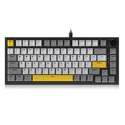 Ігрова механічна клавіатура Ajazz Ak820 / Дротове підключення / Moon Yellow Switch / Grey
