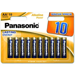 Батарейка Panasonic LR06 Alkaline Power * 10 (LR6REB/10BW) - мініатюра 1