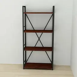 Етажерка 4/60 Ferrum-decor Серії Коннект 120x60x28 чорний ДСП Венге 16мм (FRD-105551)