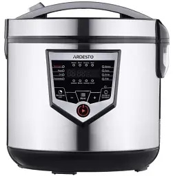 Мультиварка Ardesto MC-X16X, Inox, 860W, 4л, 16 програм, LED-дисплей, електронне керування, антипригарне керамічне покриття чаші, програма Твій рецепт, книга рецептів, ополоник, друшляк