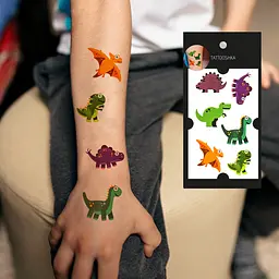 Тату Tattooshka Фіолетові динозаврики WS-067 (5805800010939) shop (5805800010939) - мініатюра 5