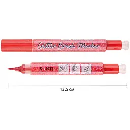 Маркер акварельний Santi Glitter Brush пензель 01 романтичний червоний 3 шт. (390750) - мініатюра 3