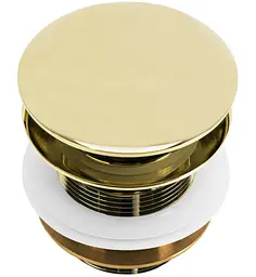 Донний клапан для ванни Rea Click-Clack універсальний gold REA-W2015 - мініатюра 3
