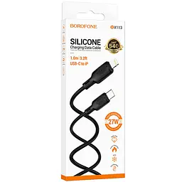 Дата кабель Borofone BX113 Lenny Type-C to Lightning 27W (1m) Black - мініатюра 2