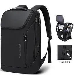 Рюкзак міський Bange BG-2517 25л ранець з відсіком для ноутбука до 15.6'' USB-роз'єм Black (19370) - мініатюра 5