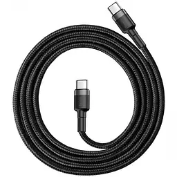 Кабель Baseus Cafule USB-C to USB-C 2m (CATKLF-HG1) Black [47410] - мініатюра 3
