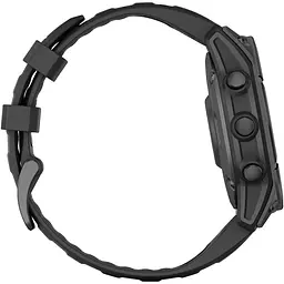 Смарт-годинник Garmin Fenix E 47mm AMOLED Slate Gray Steel with Black Silicone Band (010-03025-03/01) [116556] - мініатюра 8