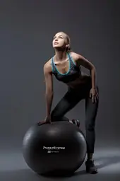 М'яч для фітнесу (фітбол) Power System PS-4018 Ø85 cm PRO Gymball Black (4018BK-0) - мініатюра 2