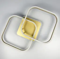 Стельова LED люстра на 2 ріжки квадратної форми з кольоровою RGB підсвіткою на основі | Арт. A 55071/2 | Line F - мініатюра 4