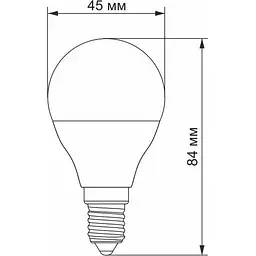Світлодіодна лампа LED Videx G45e 7W E14 3000K (VL-G45e-07143) - мініатюра 3