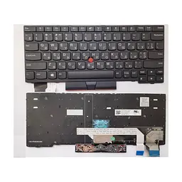 Клавиатура ноутбука Lenovo ThinkPad X280 черная с черной, трек (A46075)