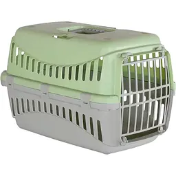 Переноска для тварин MP Bergamo Gipsy пластикові дверцята 2 large 58х38х38 см Light Green