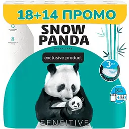 Туалетний папір Сніжна Панда Extra Care Sensitive Super Long тришаровий 32 шт