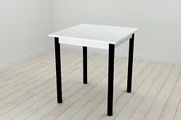 Стіл кухонний Ferrum-decor Агата 75x70x70 Чорний ДСП Біле 16мм (FRD-106245) - мініатюра 2