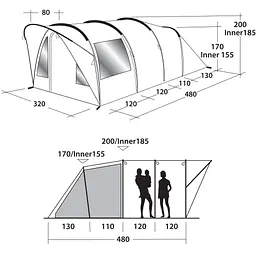 Намет Outwell Lawndale 500 Grey (111163) - мініатюра 2