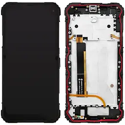 Дисплей Blackview BV6100 чорний, оригінал PRC, з рамкою, без сканера відбитка пальця