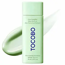 Сонцезахисна сироватка для чутливої та проблемної шкіри Tocobo Cica Calming Sun Serum SPF50+ PA++++ 50 мл (TOC030) - мініатюра 2