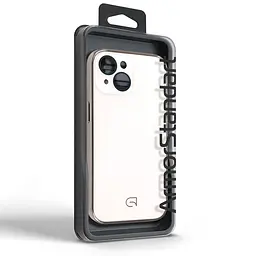 Чехол-накладка для Apple iPhone 14, Replica MagSafe, белый, противоударный защитный чехол с магнитным кольцом MagSafe, защита всего корпуса, TPU+PC, зеркальный, выступающий бортик вокруг экрана, ArmorStandart (ARM76220) - мініатюра 5