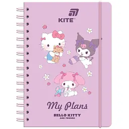 Щоденник на спіралі Kite Hello Kitty тверда обкладинка (HK26-438)