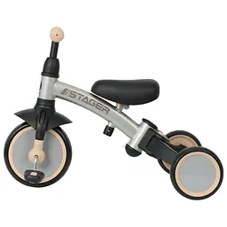 Дитячий велосипед QPlay Stager 3 в 1 з ручкою, біговел, Silver (T80STAGERSilver) - мініатюра 2