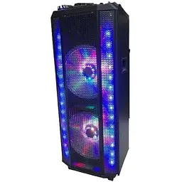 Портативна колонка XPRO CH-7212 валіза 60Вт USB SD FM радіо Bluetooth 1 радіомікрофон ДУ - мініатюра 3