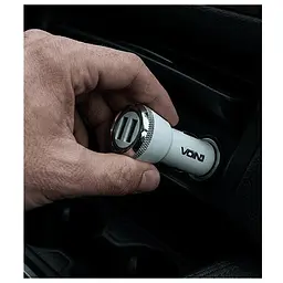 Автомобільний зарядний пристрій Voin 2USB 12/24V - 5V 2.4A (C-2402W) - мініатюра 3
