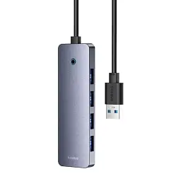 Хаб USB Baseus UltraJoy Grey, 4xUSB 3.0, 50 см (B0005280B811-01)