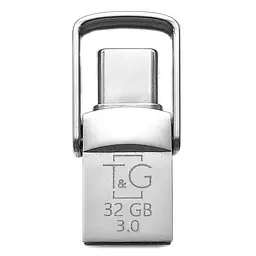 Флеш накопичувач USB 32Gb T G Metal TG104, сріблястий, Type-C/USB 3.0 (TG104TC-32G3)