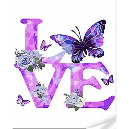 Набір для розпису по номерах Love and butterfly, Strateg, 30x40 см, SS1061