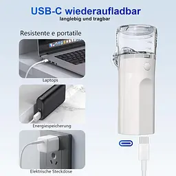 Міні небулайзер USB-C з двома режимами роботи для швидких інгаляцій - мініатюра 5