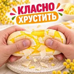 Хрусткий сквіш масло з 10 шарами воску Crunchy Butter Squishy м’який восковий сквіш у коробці - мініатюра 4