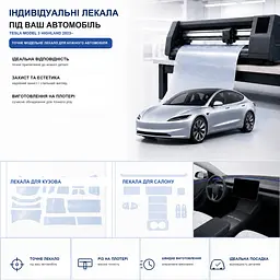 Набір Плівок захисних для салону Tesla Model 3 Highland 2023- TPH (Кансолі Дисплея Ручок) - мініатюра 2