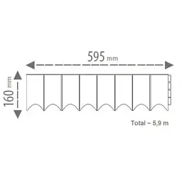 Бордюр садовий Prosperplast Garden Fence 5.9 м темно-зелений (IKRR-G851) - мініатюра 5