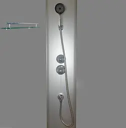 Душовий бокс без гідромасажу Mixxus Strong SB01-90x90x215-FB Satin з високим піддоном MI6884, Хром матовый, матовий, хром матовий - мініатюра 2