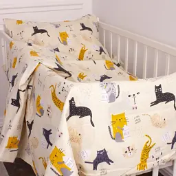 Простирадло MirSon Бязь 20-0021 Cats 220x240 см (2200010283358) - мініатюра 3