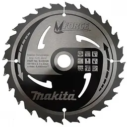 Диск пиляльний по дереву 180х20 мм 24T Makita M-Force B-08028