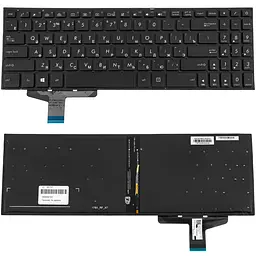 Клавіатура для ноутбука ASUS (G814 series series) rus, чорний, без кадру, підсвічування клавіш (RGB 4)