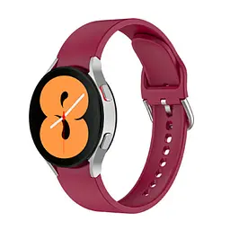 Ремінець для Samsung Galaxy Watch 5 40mm - темно-червоний ширина кріплення 20мм силікон Watchbands Galaxy OneLine (W42-2WB38780899) - мініатюра 2