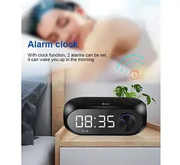 Портативная колонка, часы, будильник Kisonli LP2S Bluetooth 1200mAh 5Вт Black - мініатюра 8