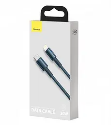 Кабель Baseus High Density Braided Fast Charging Data Cable Type-C to iP PD 20W 1m Blue - мініатюра 2