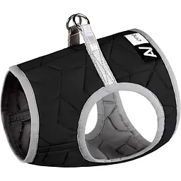 Шлея для собак м'яка AiryVest One, S2, 46-50х43-45 см, чорний (29421)