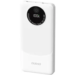 Універсальна мобільна батарея Dudao 10000mAh K12 22,5W PD,QC 2xUSB-A,USB-C In/Out Білий