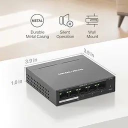 Комутатор MS105GP 5xGE (4xPoE), 65Вт, Некерований Mercusys teh0018243 - мініатюра 3