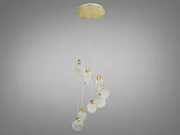 Стельова люстра LED Diasha 3008/8G, 24W, золота, сучасний стиль для коридору, спальні, офісу, кафе - мініатюра 2