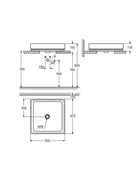 Умивальник Grohe Cube Ceramic накладний 500x490 мм 3948100H, Білий - мініатюра 2